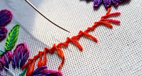 backstitching technique in cross stitch