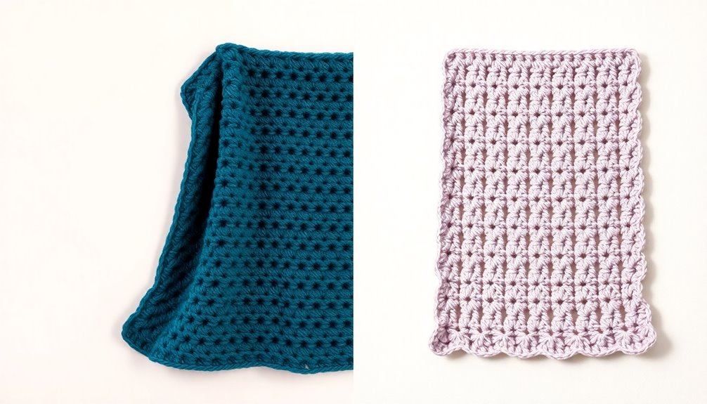 crochet stitch comparison explained