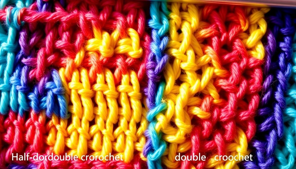 crochet stitch height variations