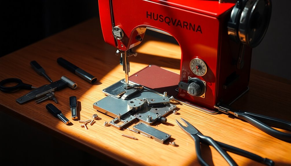 disassemble husqvarna sewing machine