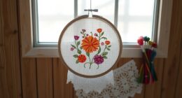 hang embroidery hoops properly