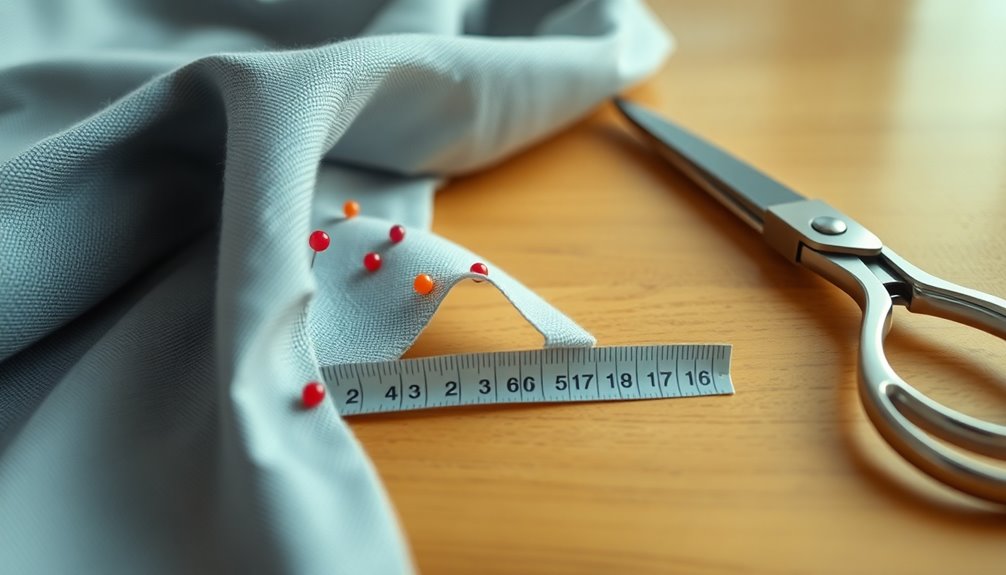 hem preparation and marking