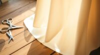 hemming dress with lining