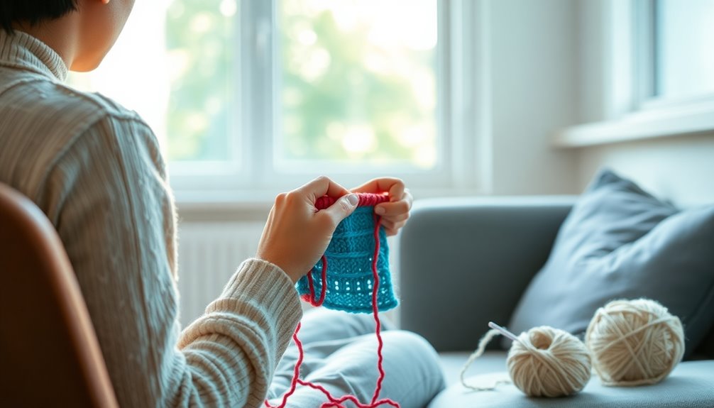 knitting technique and posture