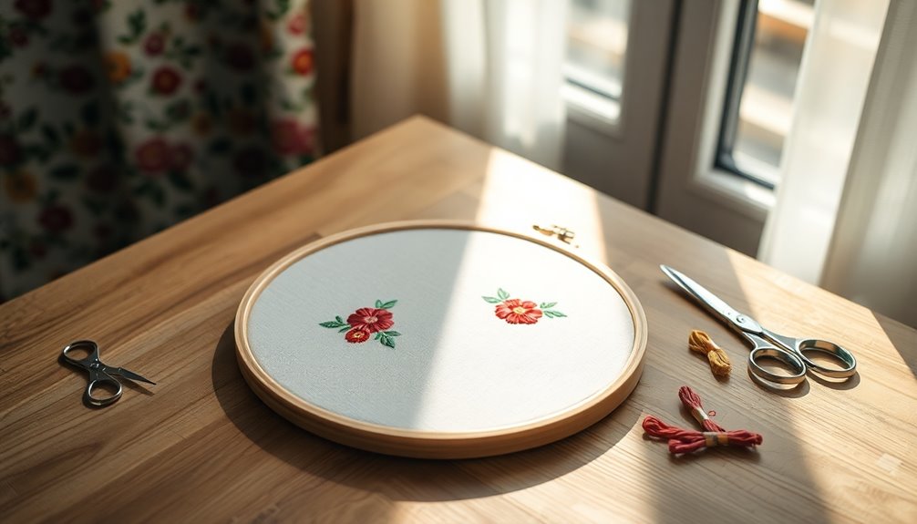 preparing your embroidery hoop