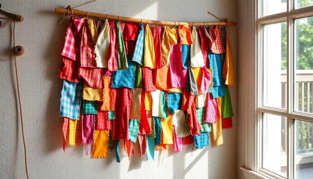 scrap fabric wall decor