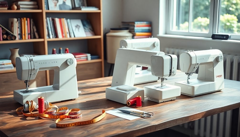 selecting a sewing machine