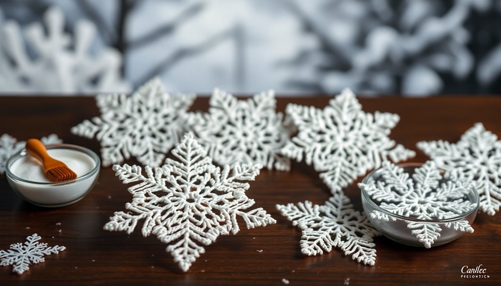 stiffen crochet snowflakes effectively