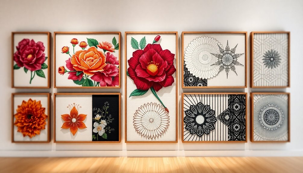 stitched decorative wall decor