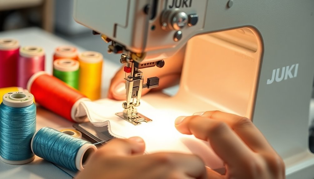 threading a sewing machine