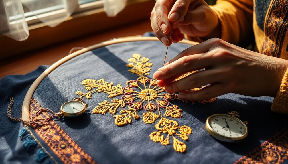 time investment in embroidery