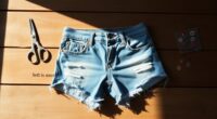 upcycle jeans into shorts