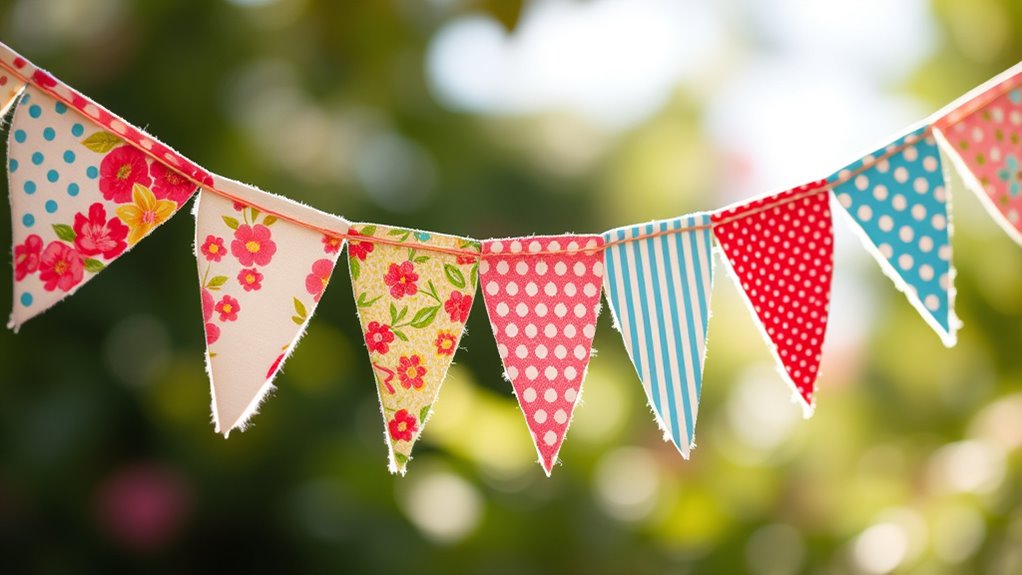 create no sew fabric garland