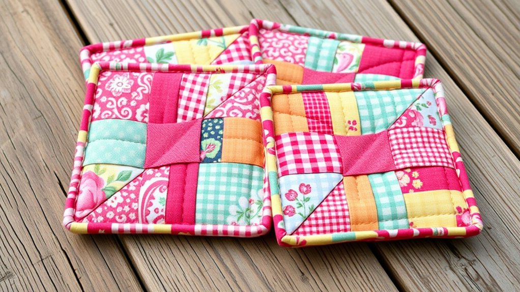 eco friendly fabric coaster crafting