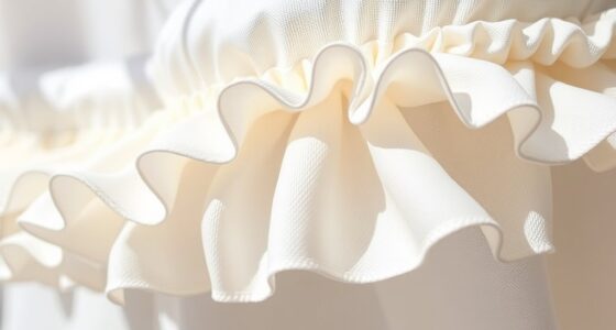 flat gathered ruffles