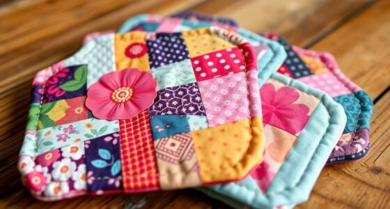 make scrappy quilted coasters