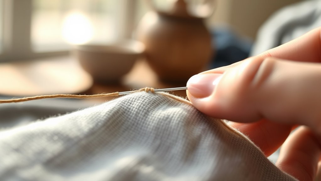 mindful stitching fosters calm