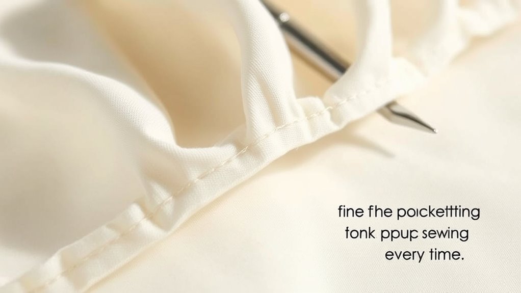 prevent puckering with stabilizers