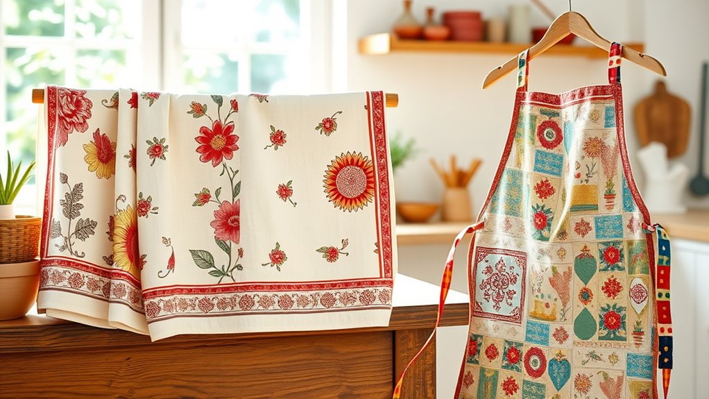 repurpose tea towels into aprons