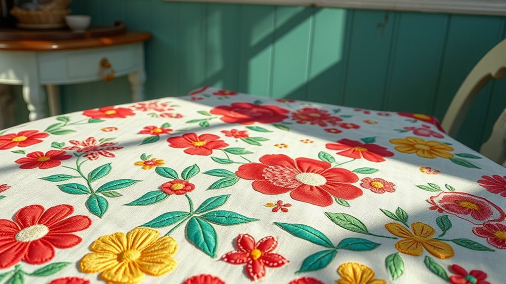 revive stained tablecloths creatively