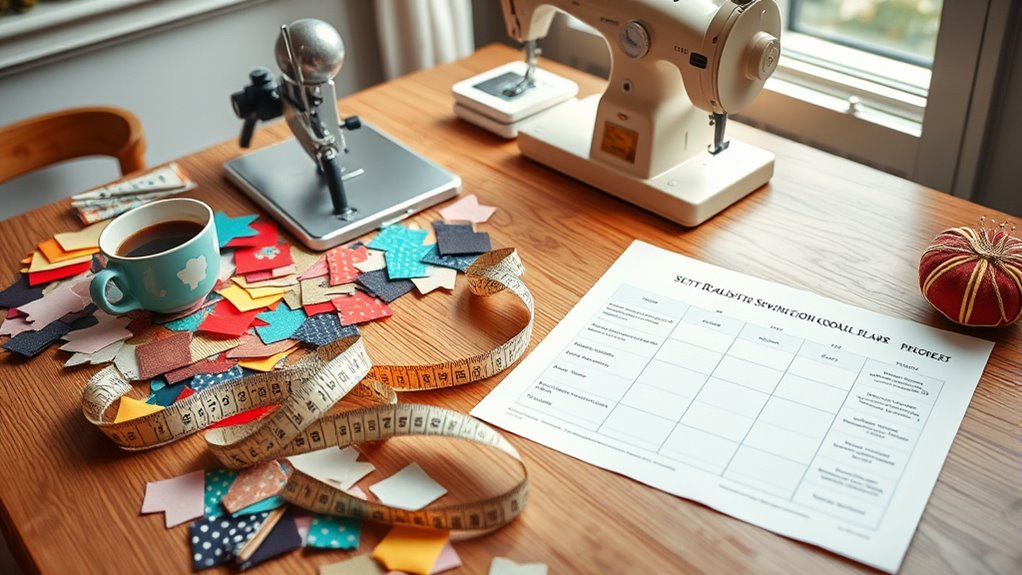 set achievable sewing goals