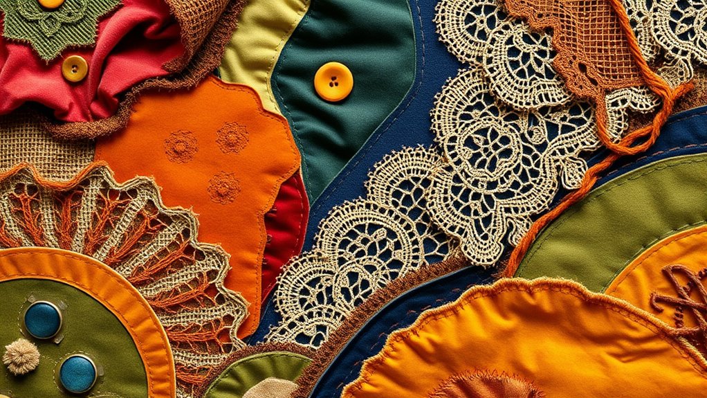 textile layered wall art