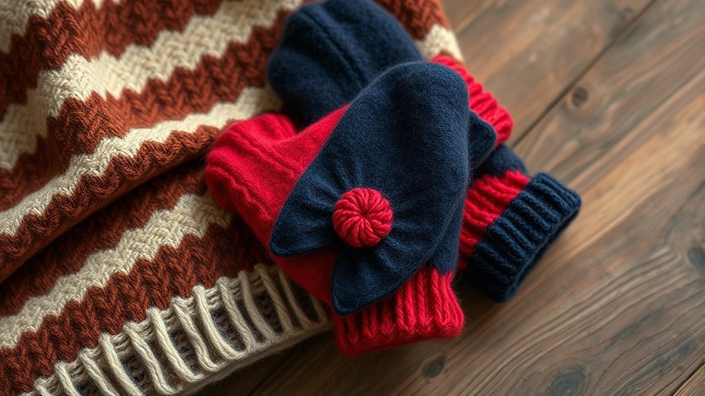 transforming sweaters into mittens