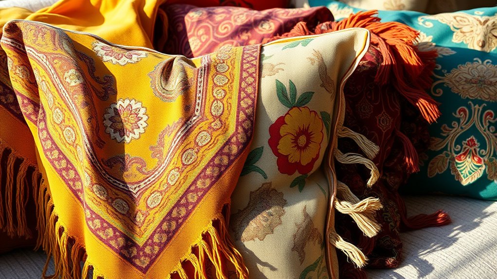 upcycled boho pillow decor