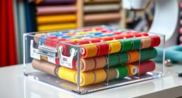 clear bobbin storage boxes