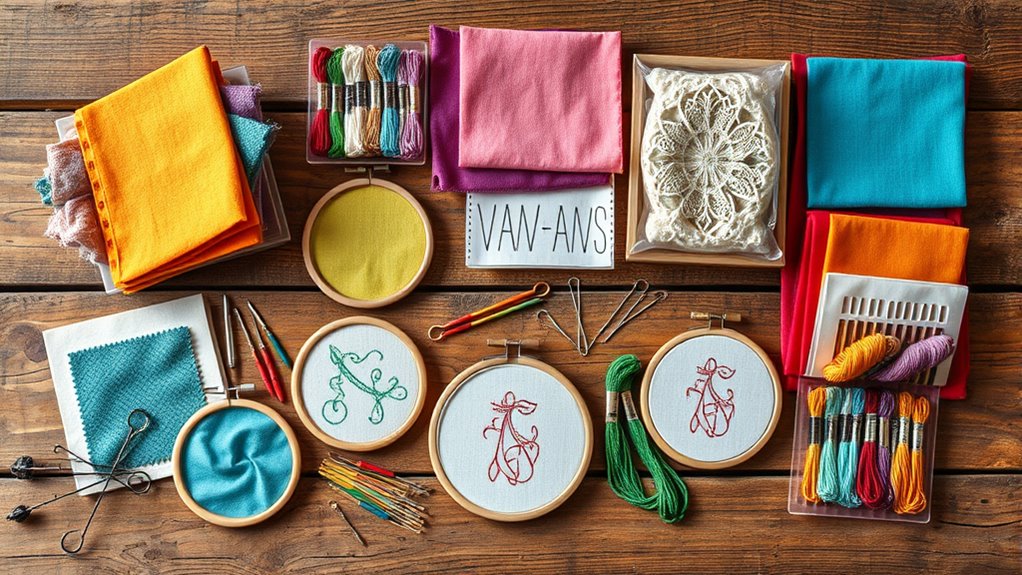 embroidery kits with hoops