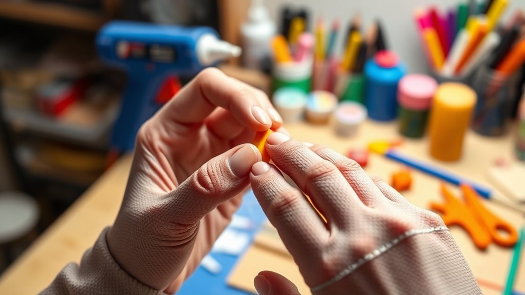 hot glue finger protectors