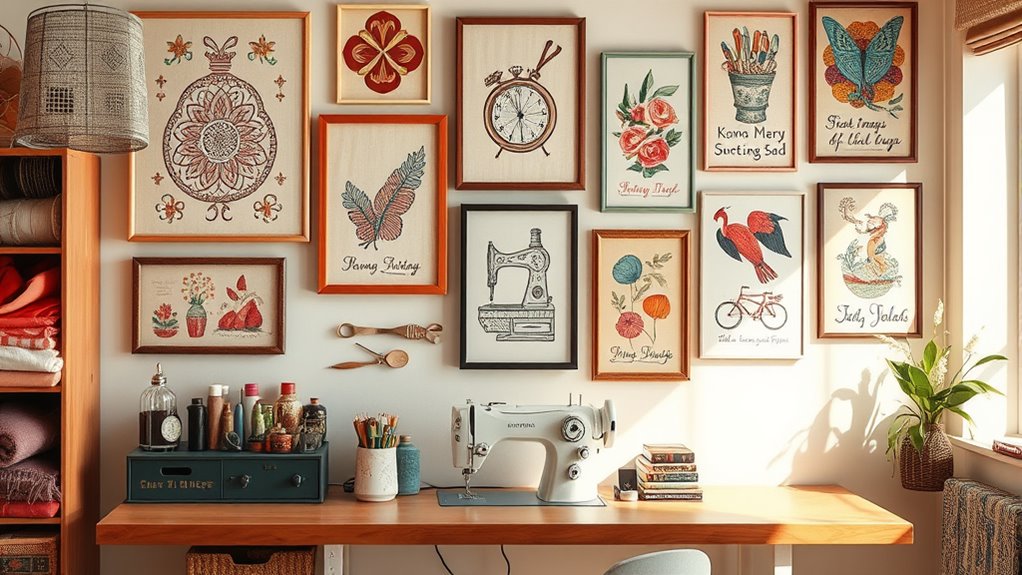 sewing room wall art