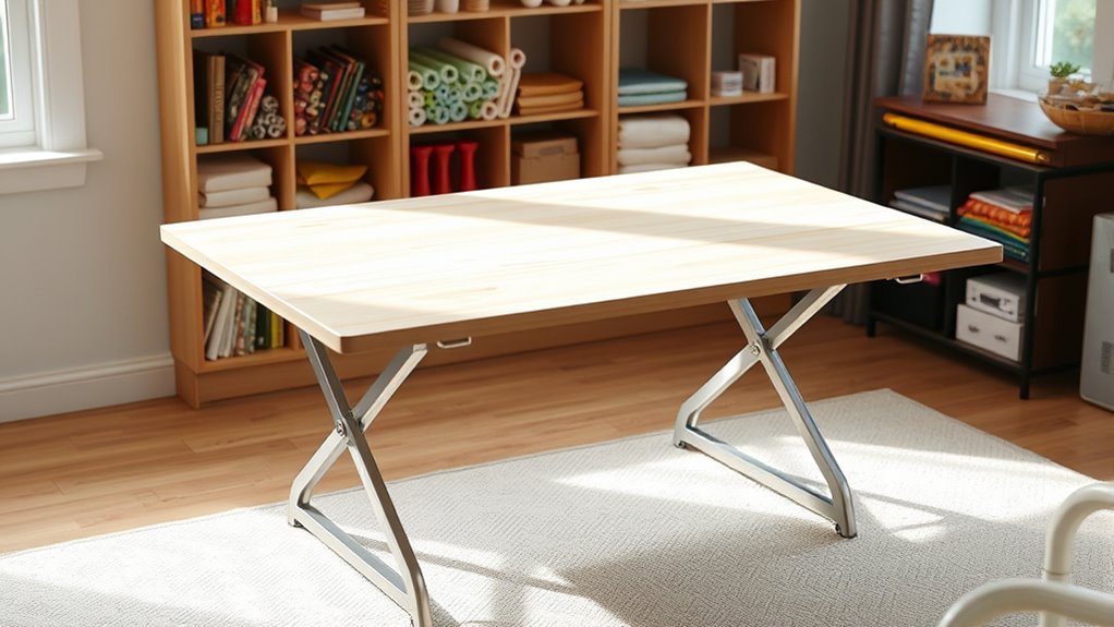 space saving folding work tables