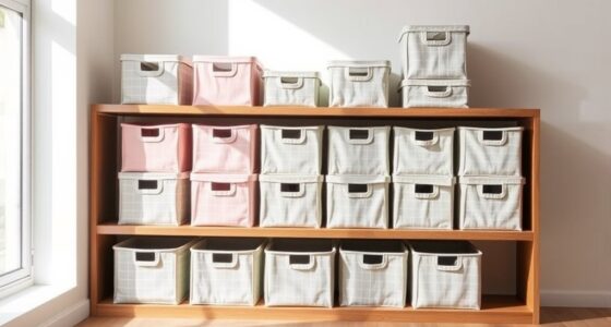 stylish stackable fabric bins