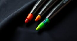 top dark fabric pens