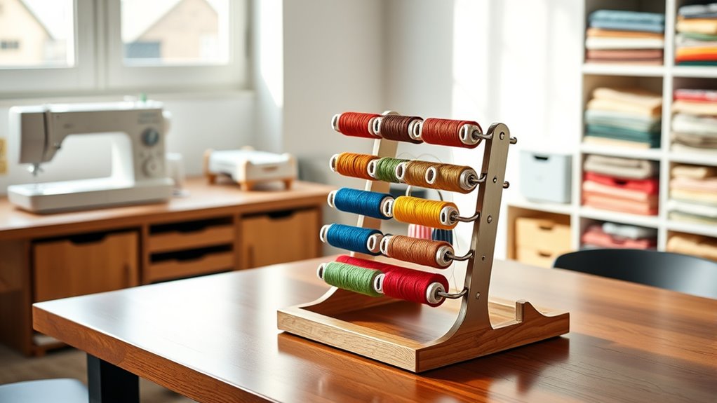 top spool rack organization