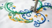 embroidery with regular sewing