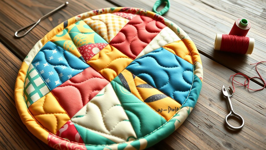 make your own quilted pot holder