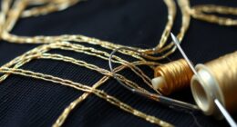 metallic thread embroidery tips
