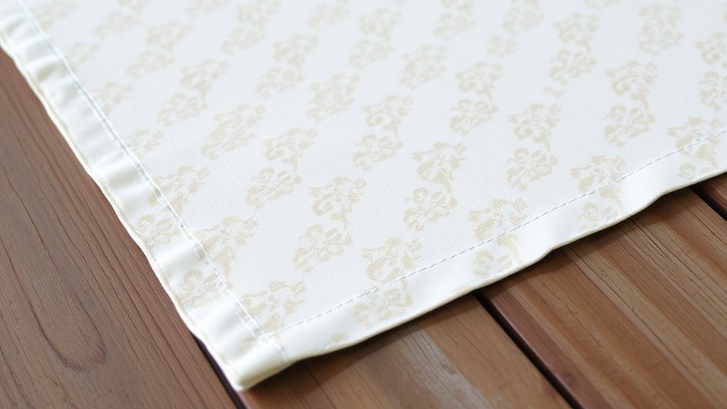 mitered corner table runner