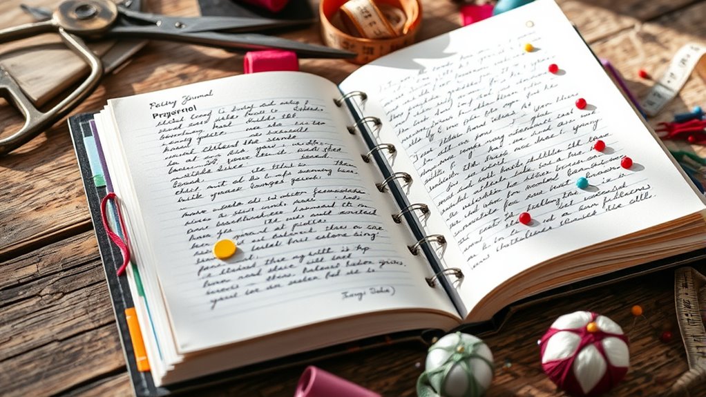 organized sewing project documentation