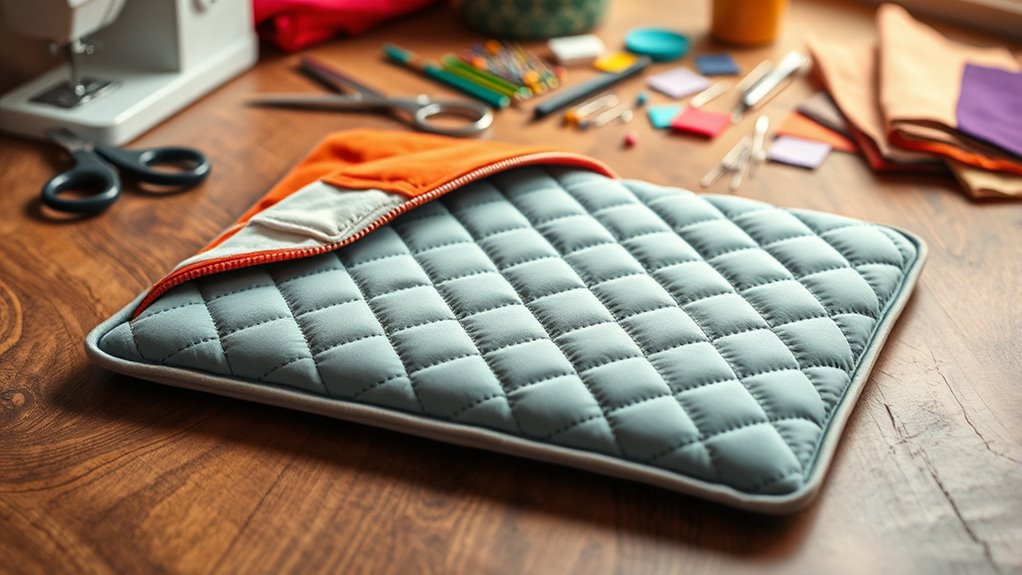 padded laptop sleeve construction