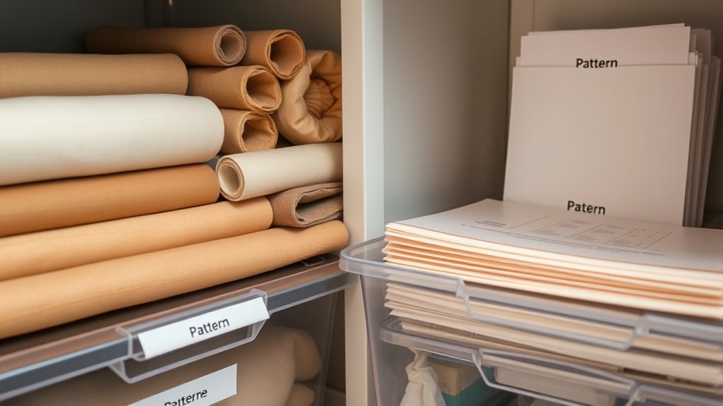proper fabric and pattern storage