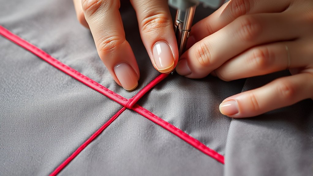 sewing piping with precision