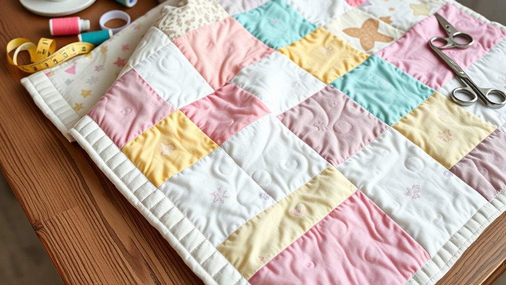 simple baby quilt making