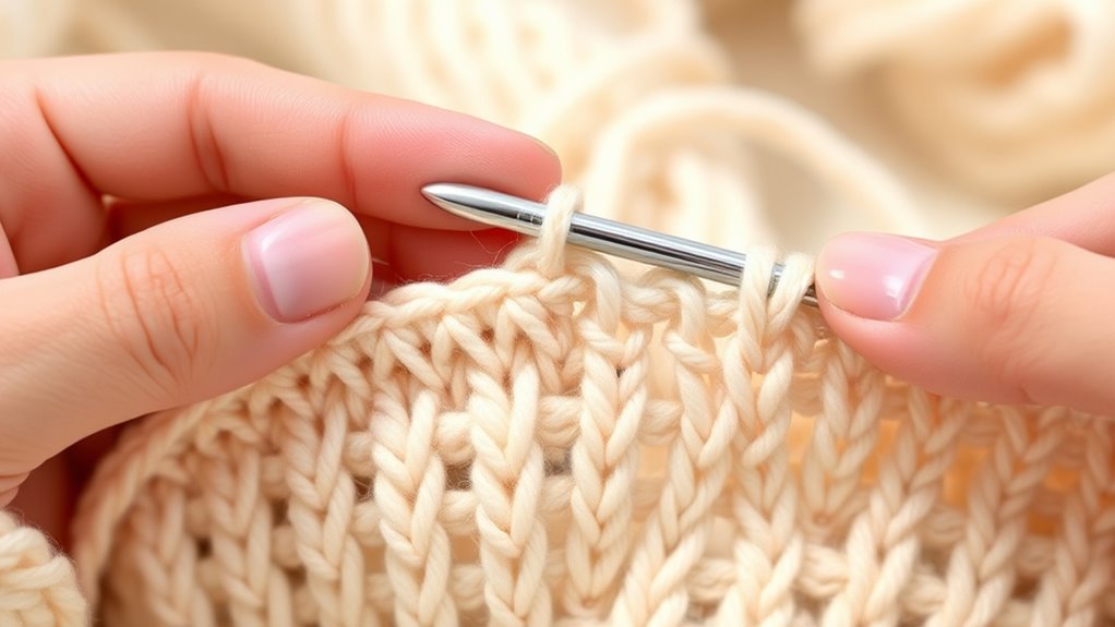 start with soft bright yarn