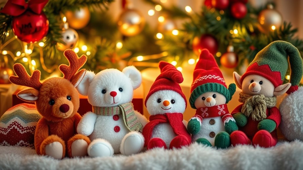 choosing festive plush toys