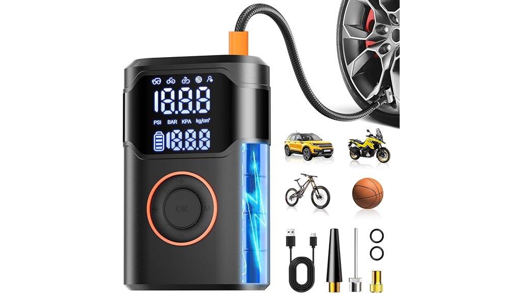 portable digital tire inflator