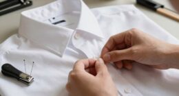 adjust button placket carefully