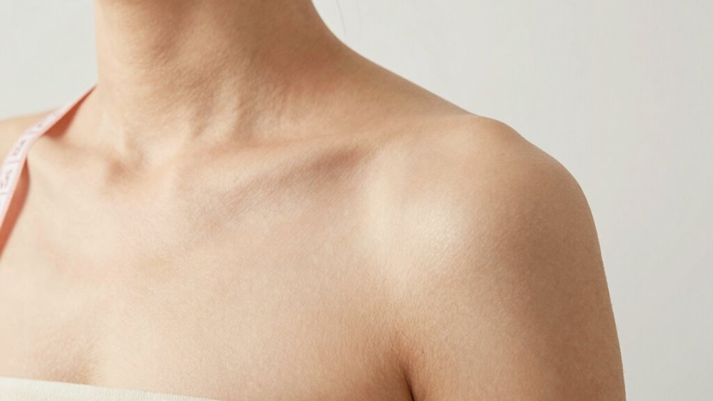 assess shoulder slope visually